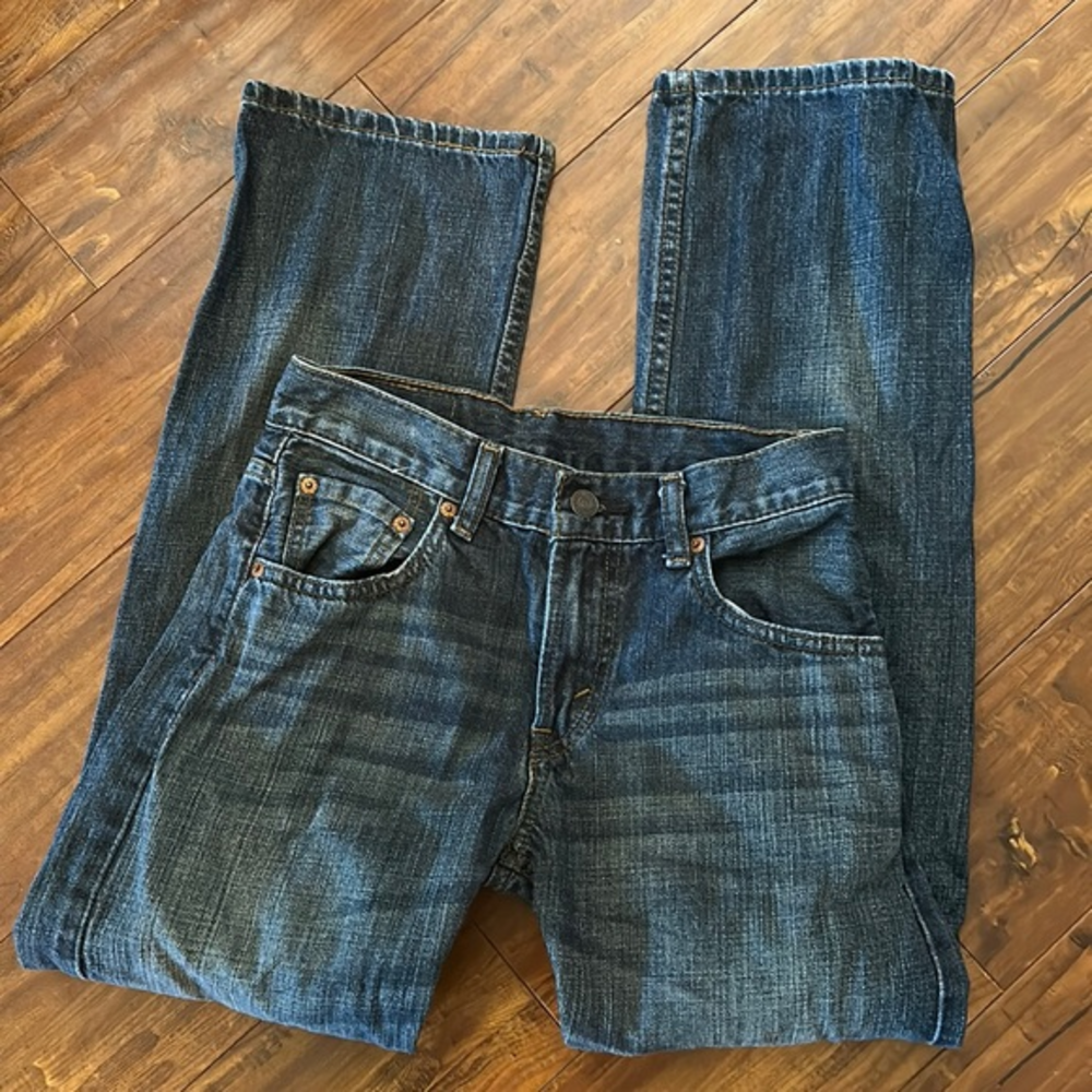 Levi's 505 Straight Leg Jeans Boys 12 Regular 26x26 Medium Wash